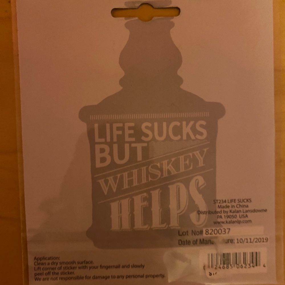 NWT Whiskey Car Decal